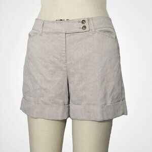 White House Black Market Tan Linen Shorts Women's size 4 Shorts Contemporary